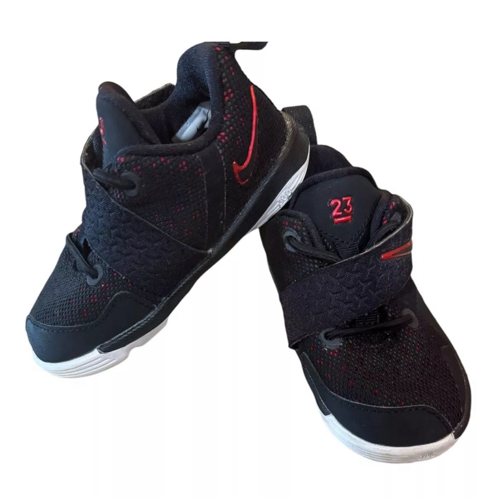 Nike LeBron James XIV Toddler Sneakers Size 7C Authentic (TD) Black/Red